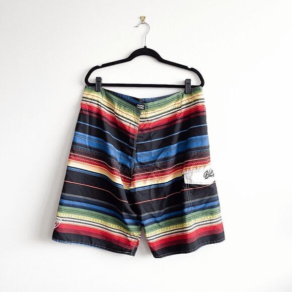Billabong Mens Striped Hecho de Billabong Mexican Board Shorts Multi Size 40 - Picture 2 of 9